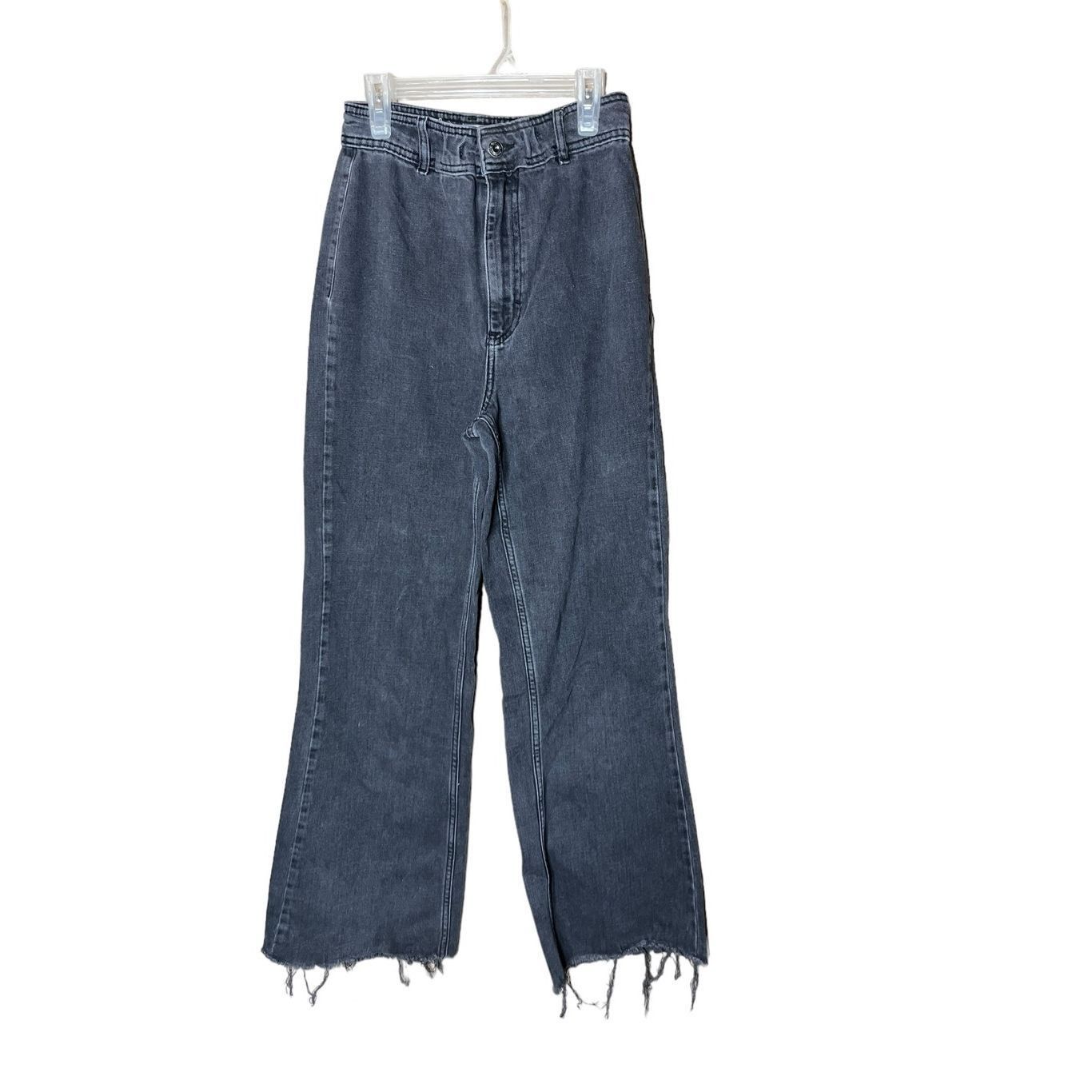 Free People We The Free High Rise Wide Leg Black Jean Size 27 Size 25" / US 0 / IT 36 - 1 Thumbnail