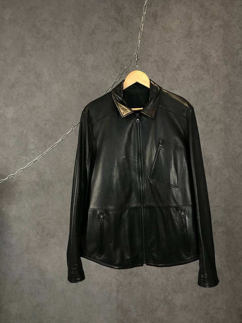 Salvatore Ferragamo luxury leather jacket