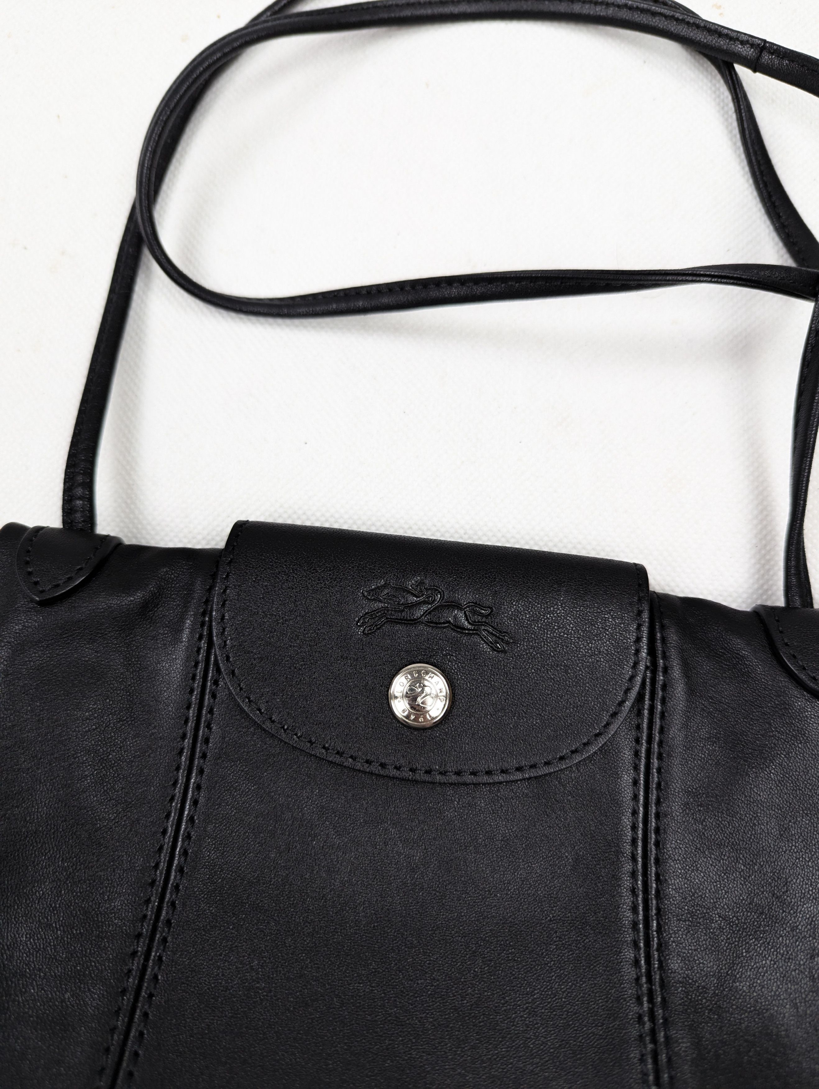 Longchamp longchamp black leather bag crossbody shoulder bag Size ONE SIZE - 3 Thumbnail