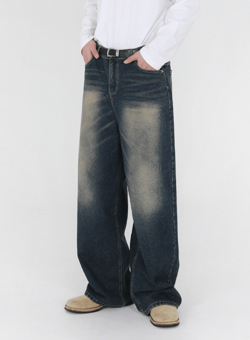 Japanese Brand × Jean Japanese style retro washed loose cleanfit straight jeans Size US 34 / EU 50 - 2 Thumbnail