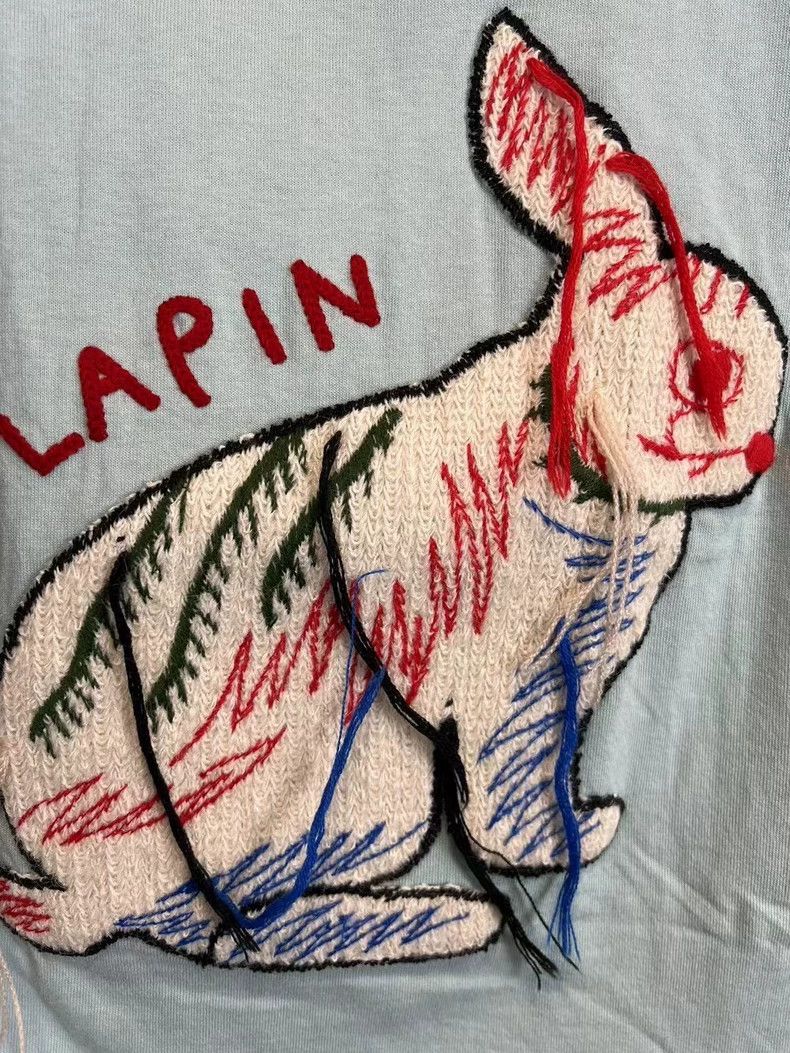 Gucci Gucci Embroidered rabbit short sleeves 2503-Nextarrow Size XXS / US 00 / IT 34 - 4 Thumbnail