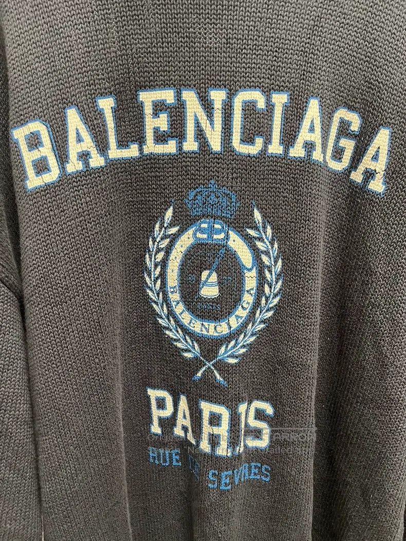 Balenciaga Balenciaga Logo college emblem pattern round neck turtlene Size US XS / EU 42 / 0 - 3 Thumbnail