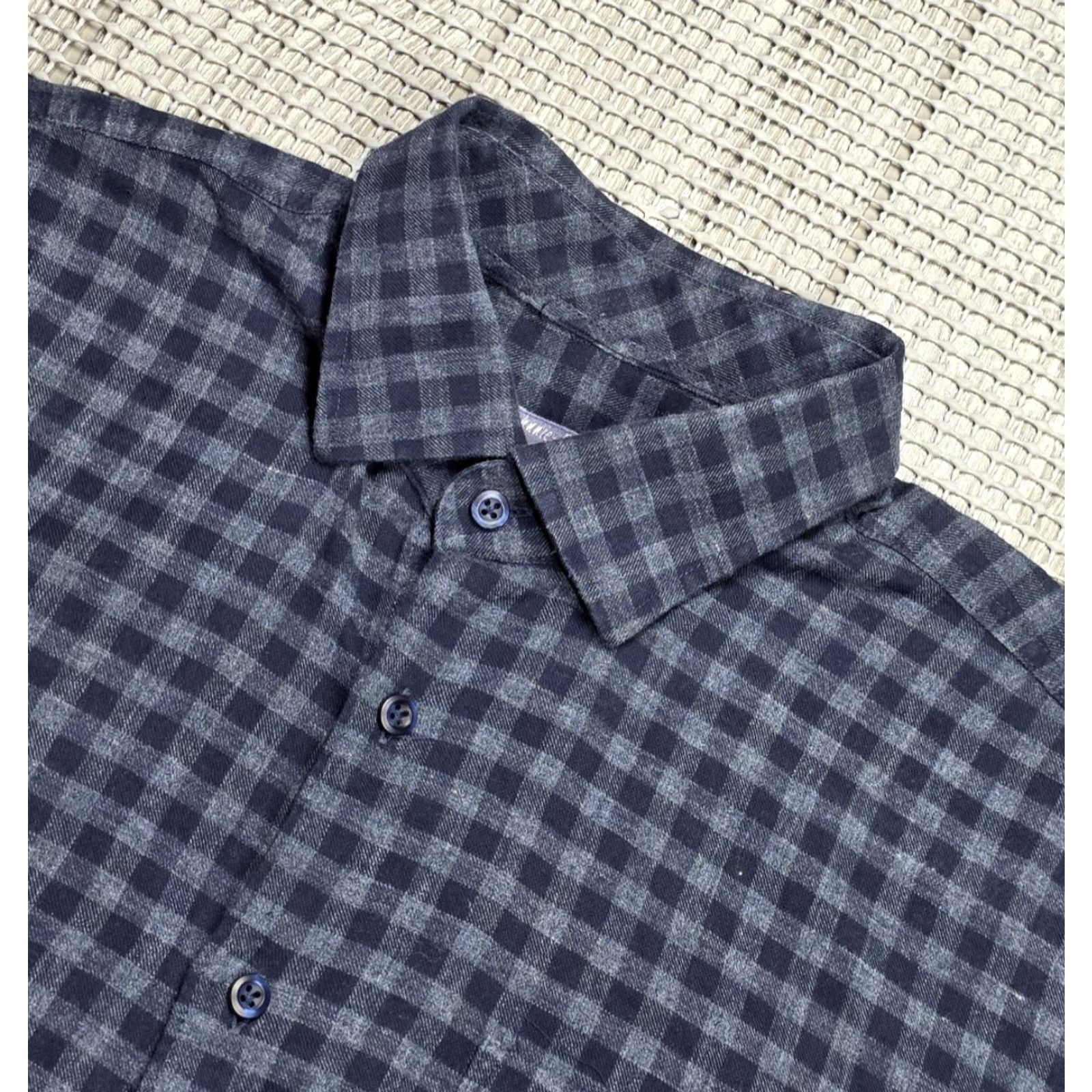 Vintage Johnny O Button-Up Shirt Men Blue Gingham Check Long Sleeve Cotton Flannel L Size US L / EU 52-54 / 3 - 5 Thumbnail