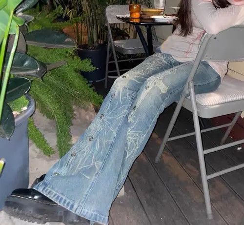 Jean Washed old flared jeans Size 27" / US 4 / IT 40 - 4 Thumbnail
