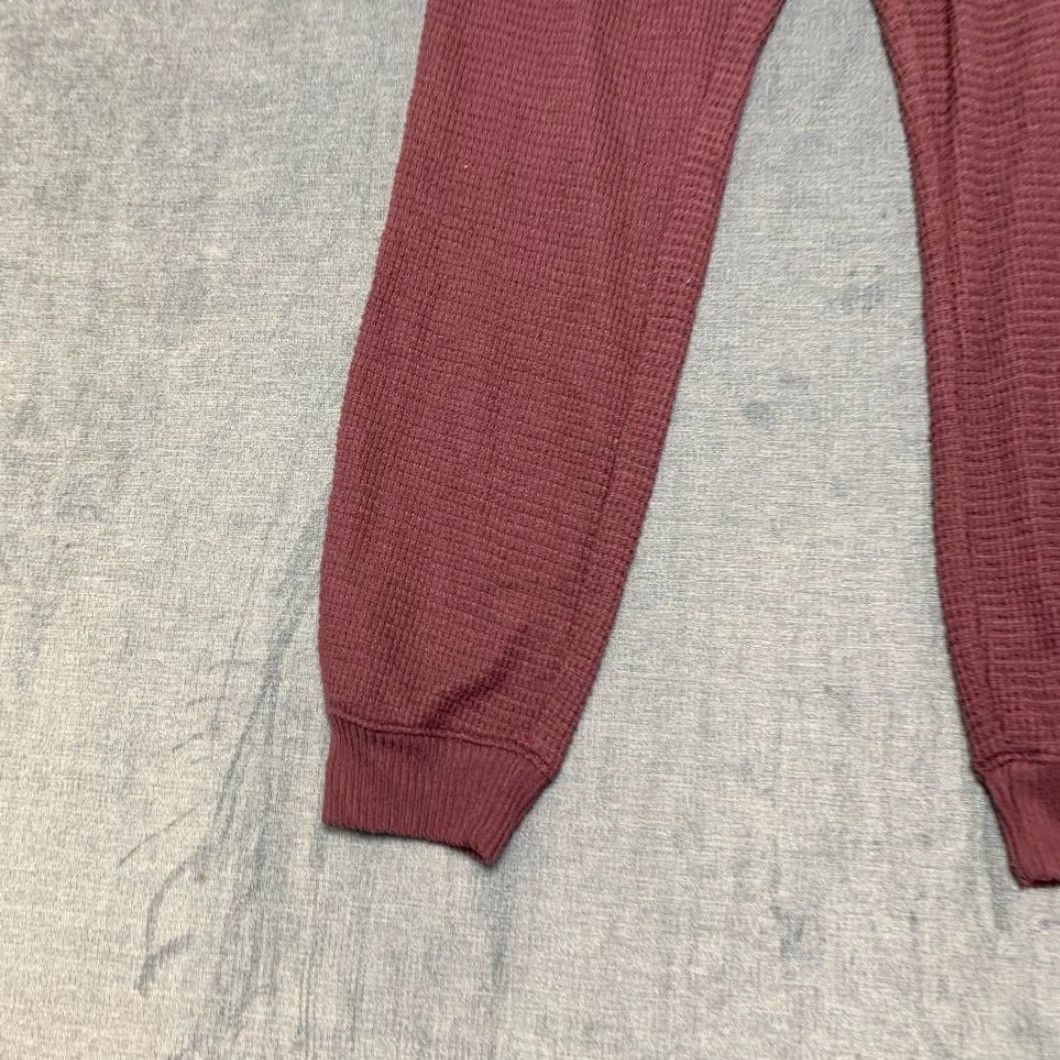 Vintage VINTAGE Sonoma Goods for Life Oekotex Waffle Knit Jogger Pajama Pants Womens S Burgundy Size 28" / US 6 / IT 42 - 3 Thumbnail