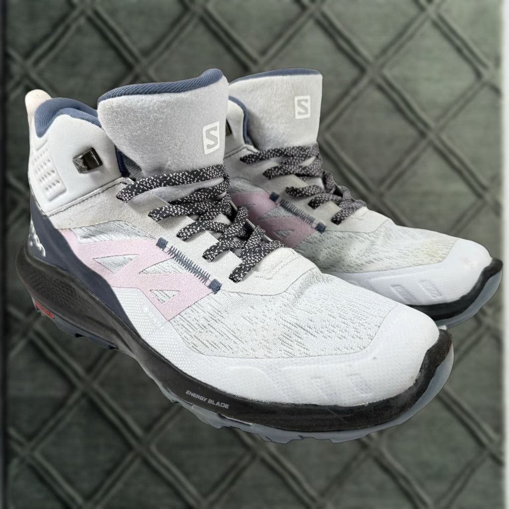 Salomon Salomon OUTpulse Mid GTX Hiking Boots Arctic Ice Ink Orchid Gore-Tex Women’s 9 Size US 9 / IT 39 - 1 Thumbnail
