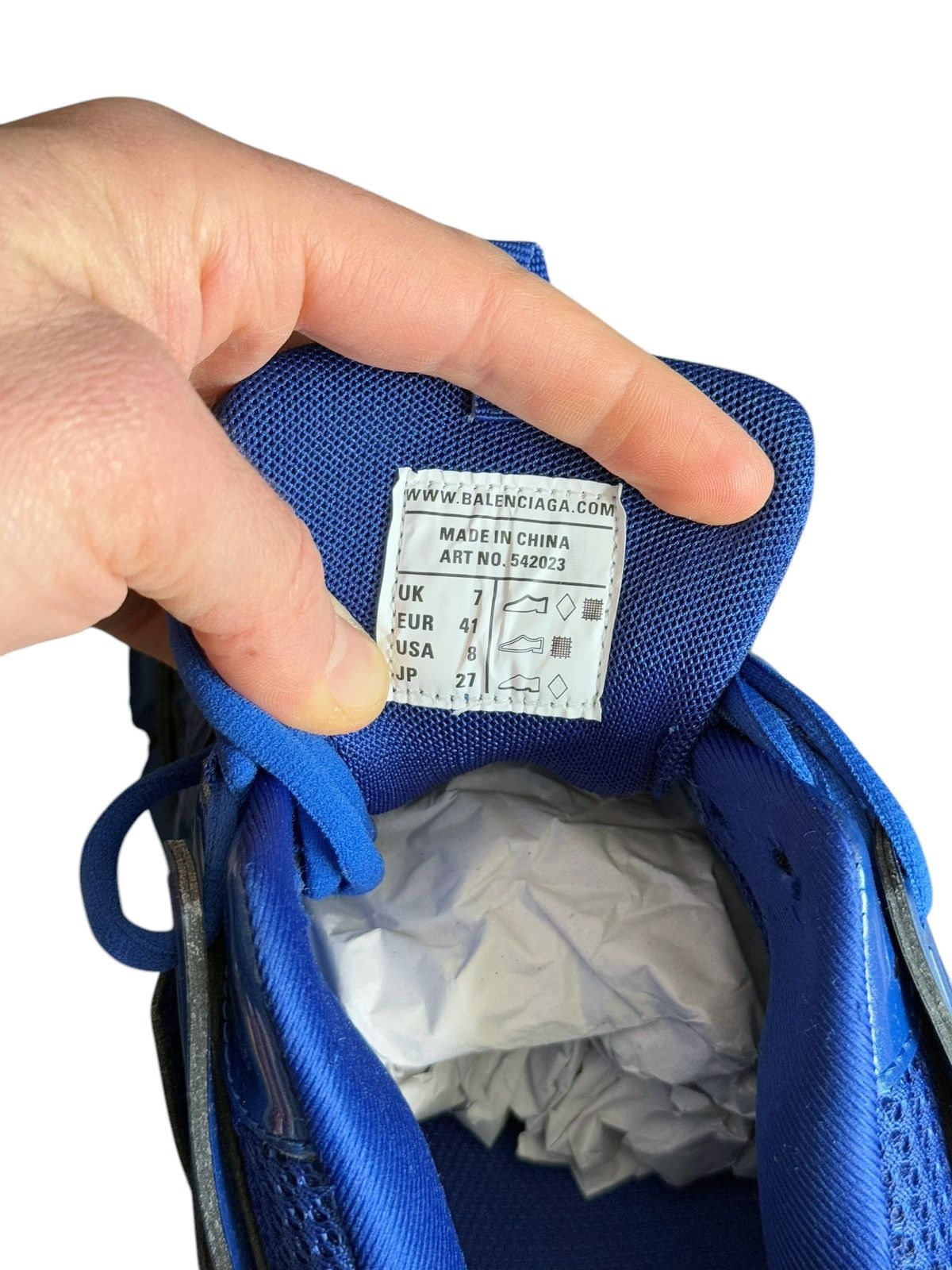 Balenciaga Metallic Blue Track Runner Sneaker Size US 8 / EU 41 - 12 Thumbnail