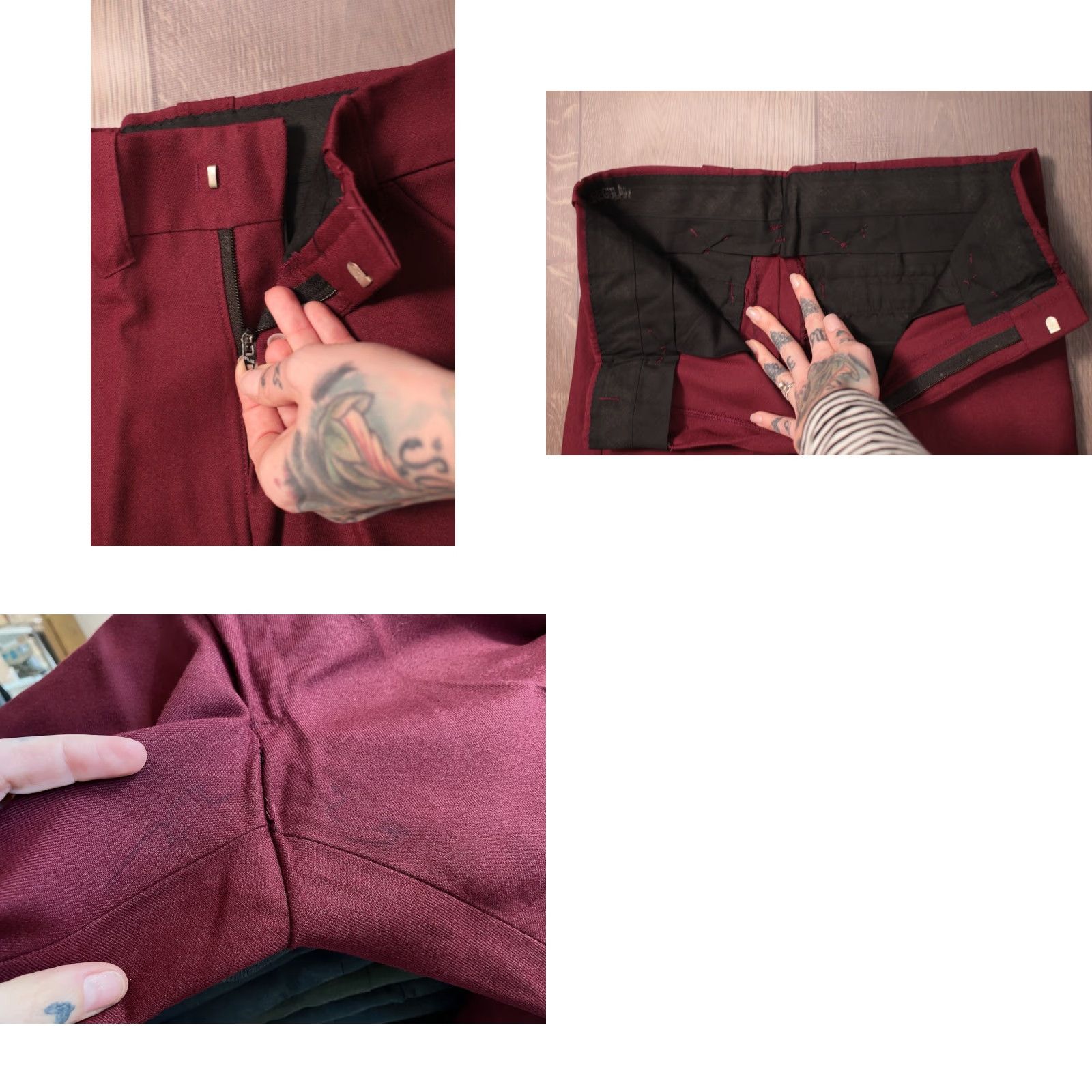Vintage VINTAGE Stephens Western Pants 1960s 32 Short Burgundy Flare Leg Mens Size US 32 / EU 48 - 8 Thumbnail