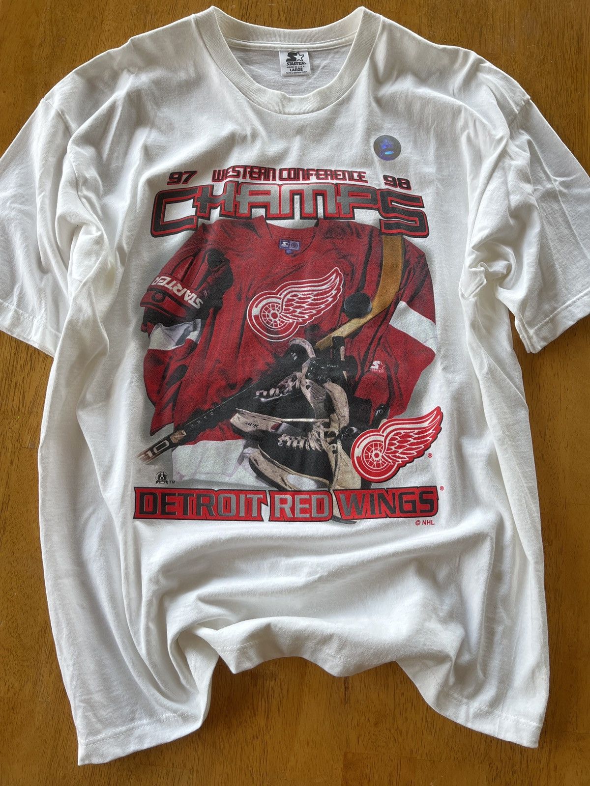 NHL × Vintage Vintage Detroit Red Wings Stanley Cup Champions Tee Size US L / EU 52-54 / 3 - 1 Thumbnail