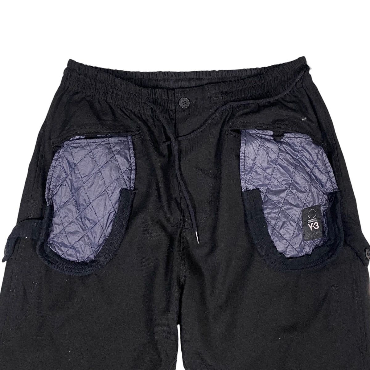 Yohji Yamamoto 💥 YOHJI YAMAMOTO Y3 BLACK JOGGER PANT Size US 33 - 3 Thumbnail