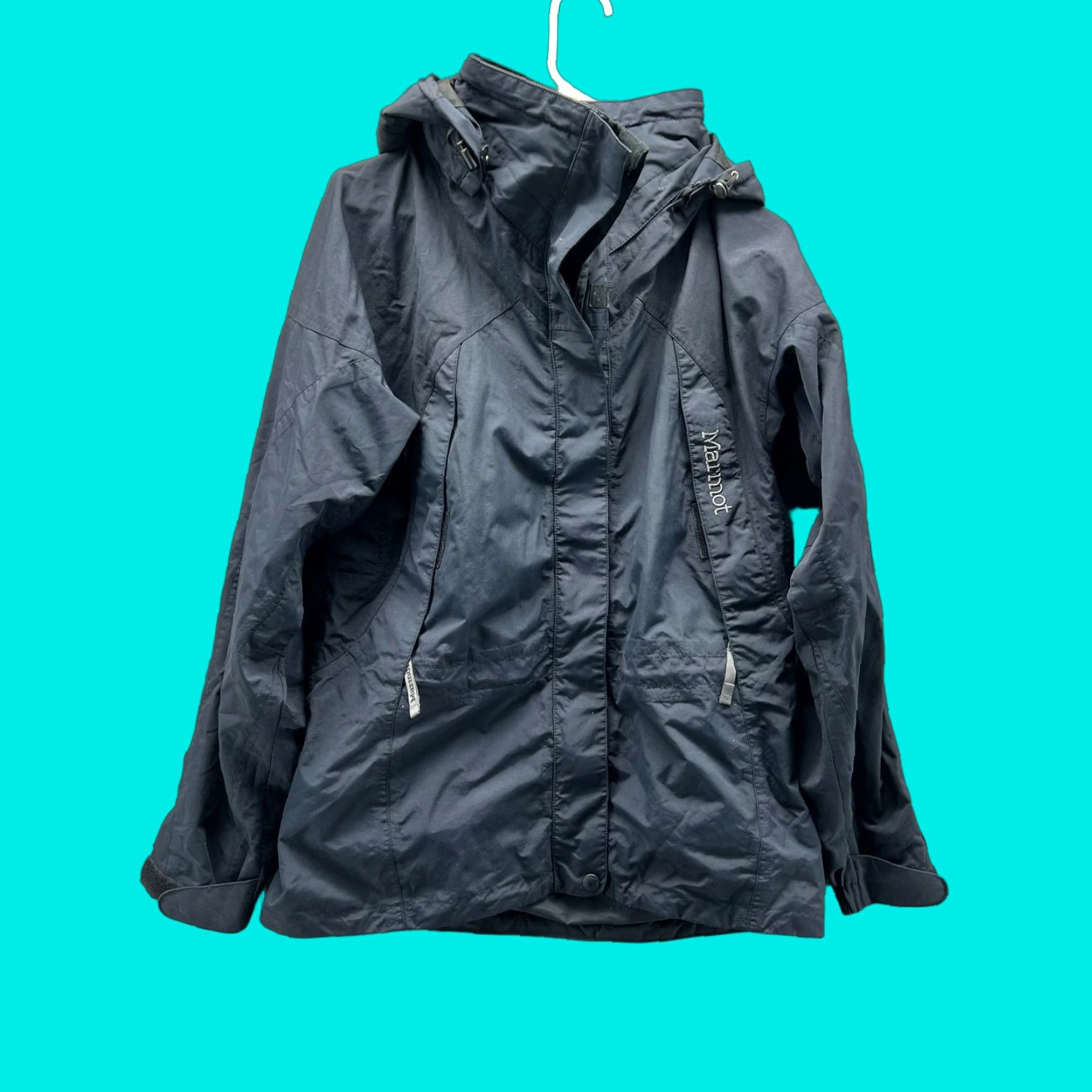 Marmot Marmot Jacket Womens Small Blue Navy Full Zip Hooded Windbreaker Rain Coat Jacket Womens Small Blue Navy Full Zip Hooded Windbreaker Rain Coat Size S / US 4 / IT 40 - 1 Thumbnail