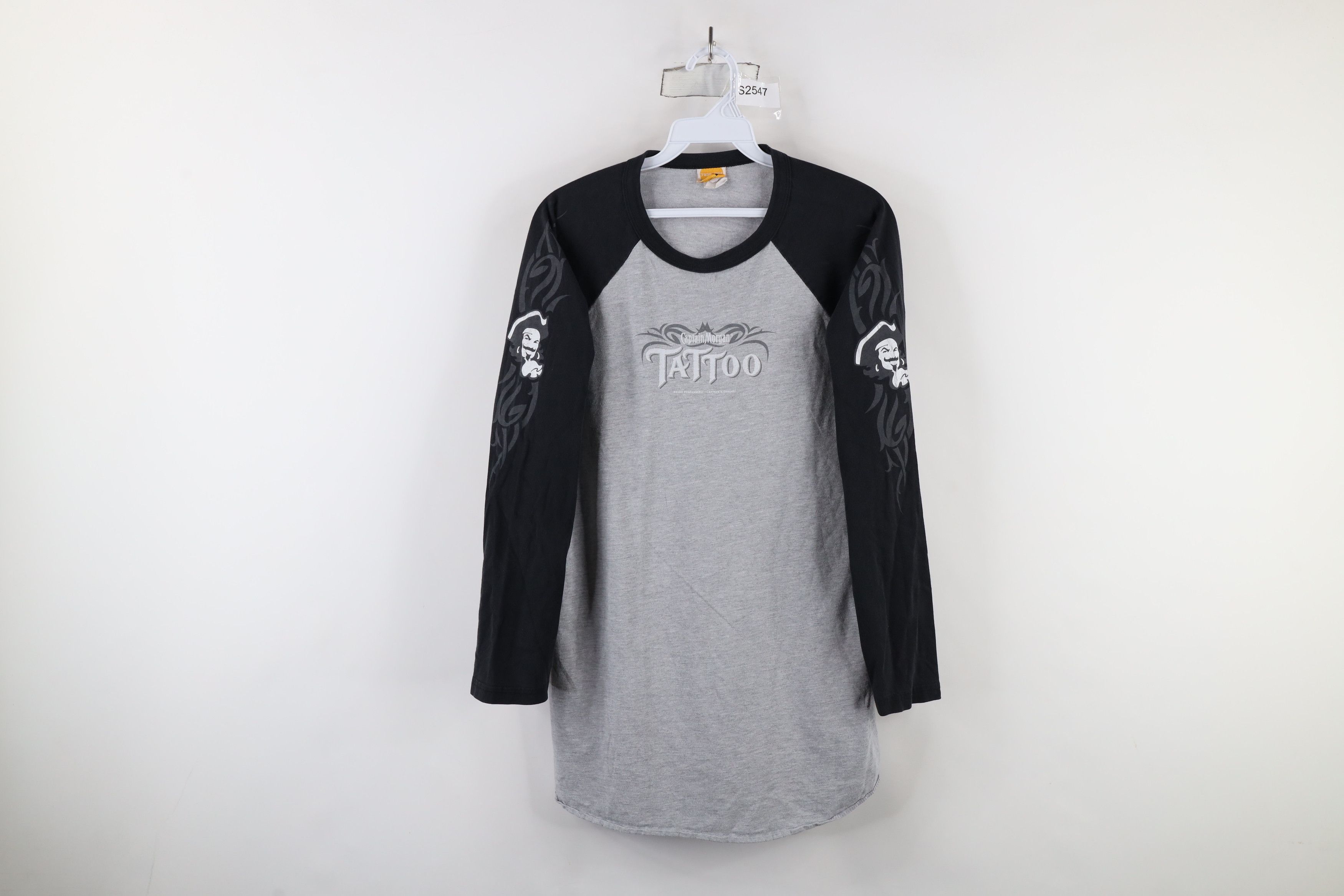 Vintage Vintage Captain Morgan Tattoo 3/4 Raglan T-Shirt USA Size US XL / EU 56 / 4 - 1 Thumbnail
