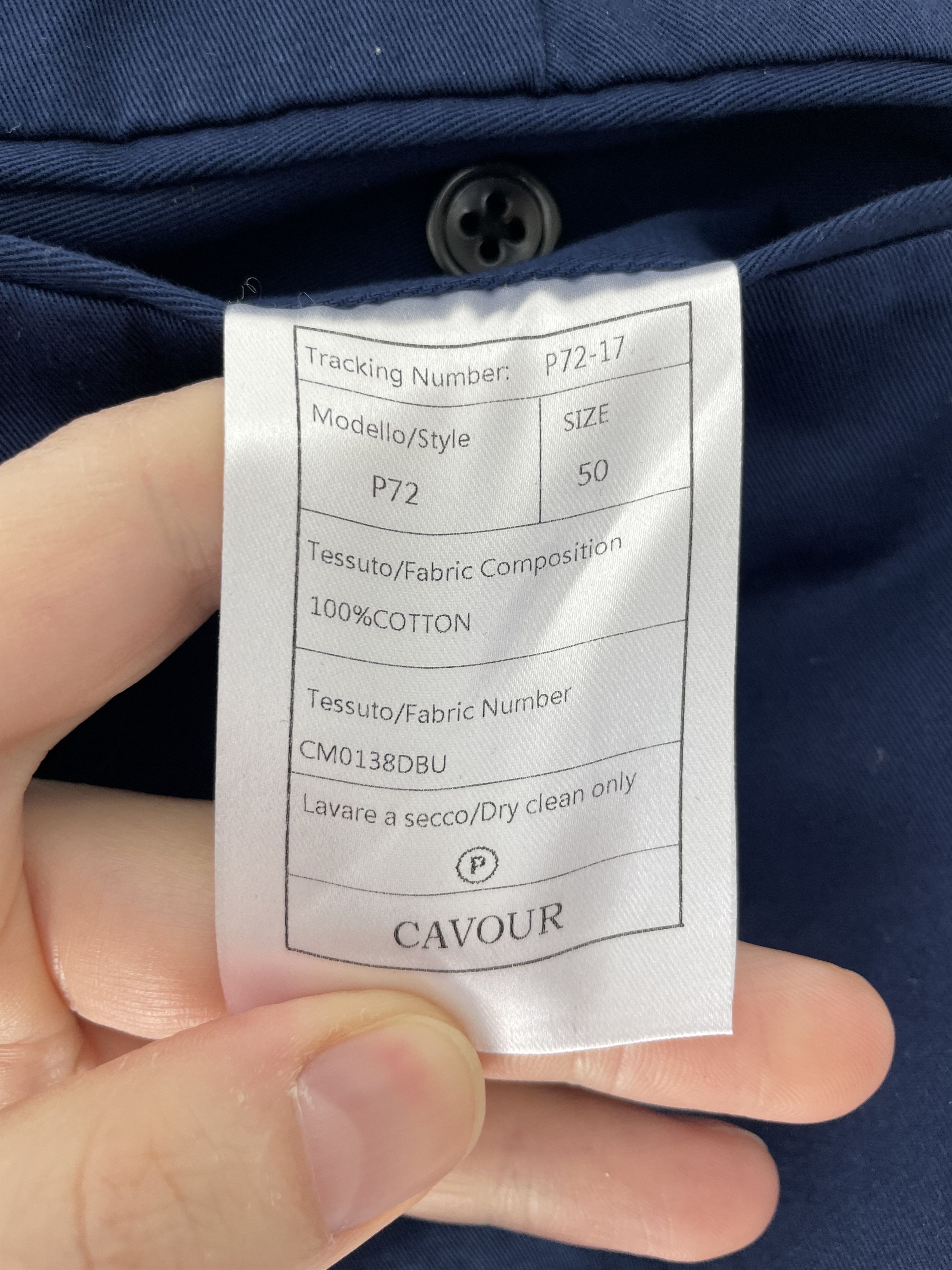 Other NWT Cavour mid blue cotton trousers, size EU50\w34 Size US 34 / EU 50 - 4 Thumbnail