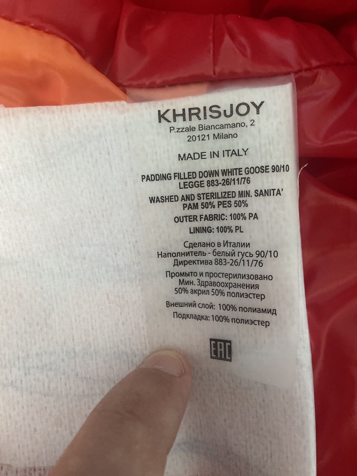 Khrisjoy KhrisJoy Red PufferJacket Size US M / EU 48-50 / 2 - 3 Thumbnail