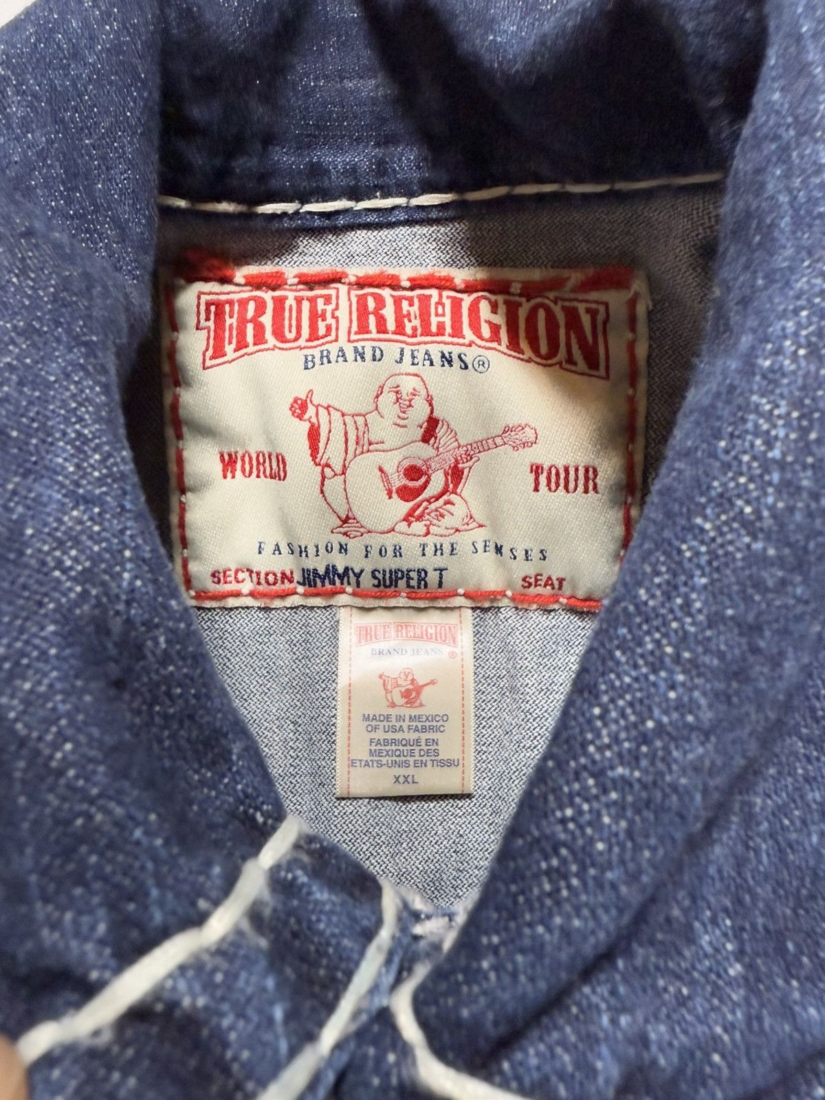 True Religion Y2K True Religion Thick Stitch Blue Denim Jacket Sz XXL Size US XXL / EU 58 / 5 - 4 Thumbnail