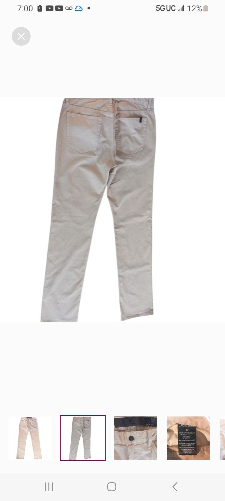 Joe's JOE'S JEANS Brown Pants Size US 33 - 2 Thumbnail
