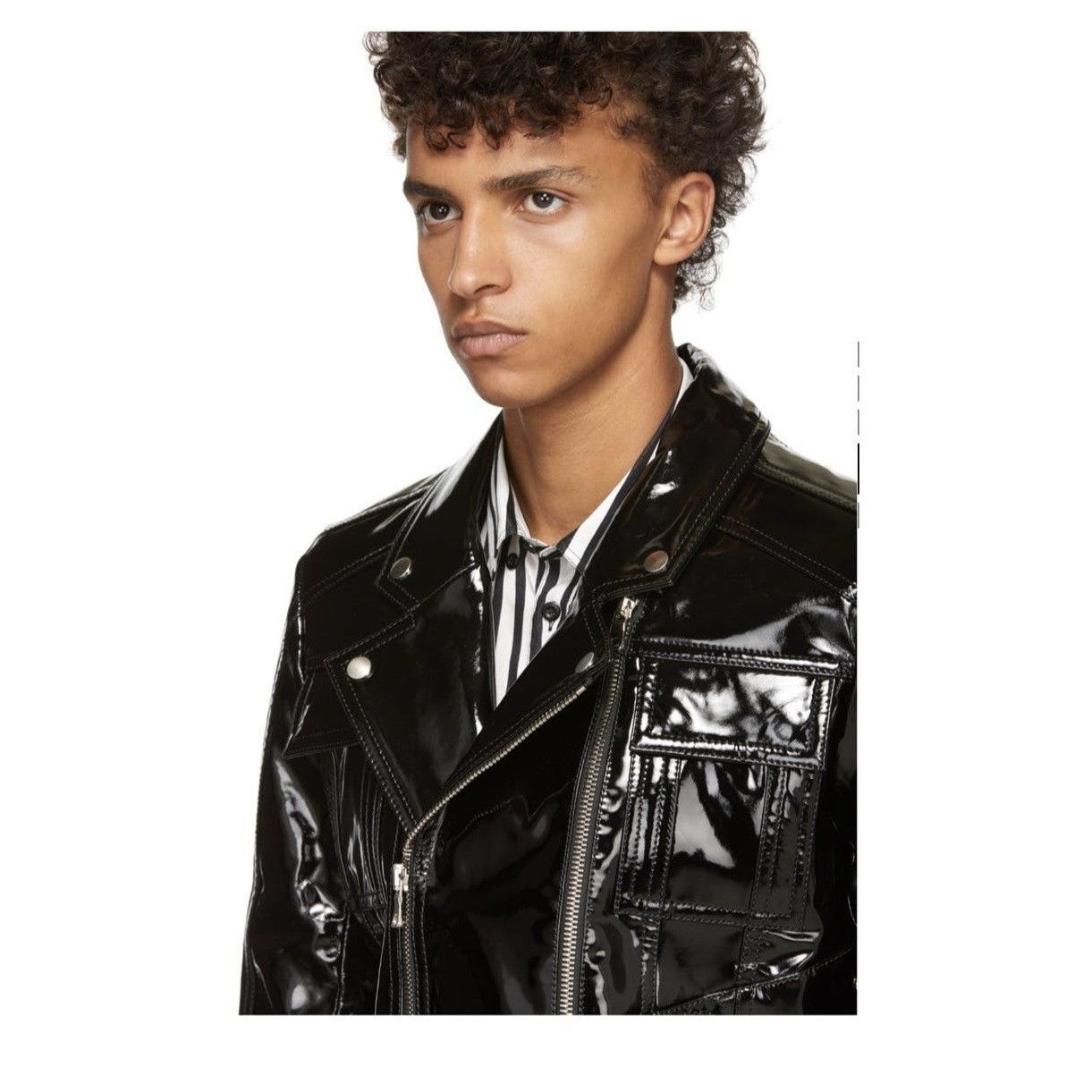 Balmain Balmain Varnished Lambskin Jacket Size US M / EU 48-50 / 2 - 12 Thumbnail