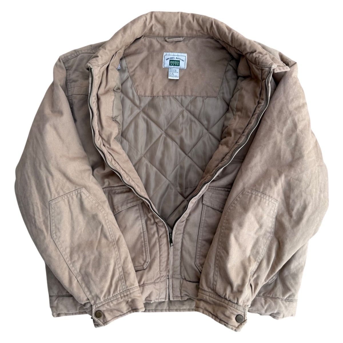 Vintage Vintage Michael Austin Rugged Wear Work Jacket Lined Coat XL Size US XL / EU 56 / 4 - 3 Thumbnail