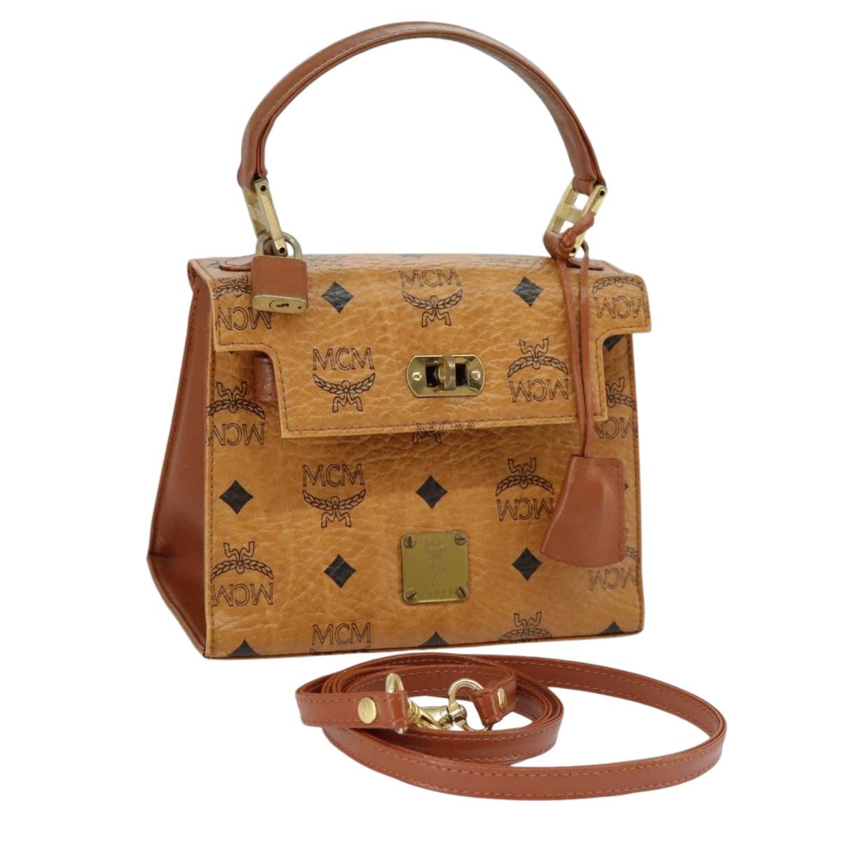 Visetos Brown Canvas Handbag (Pre-Owned)