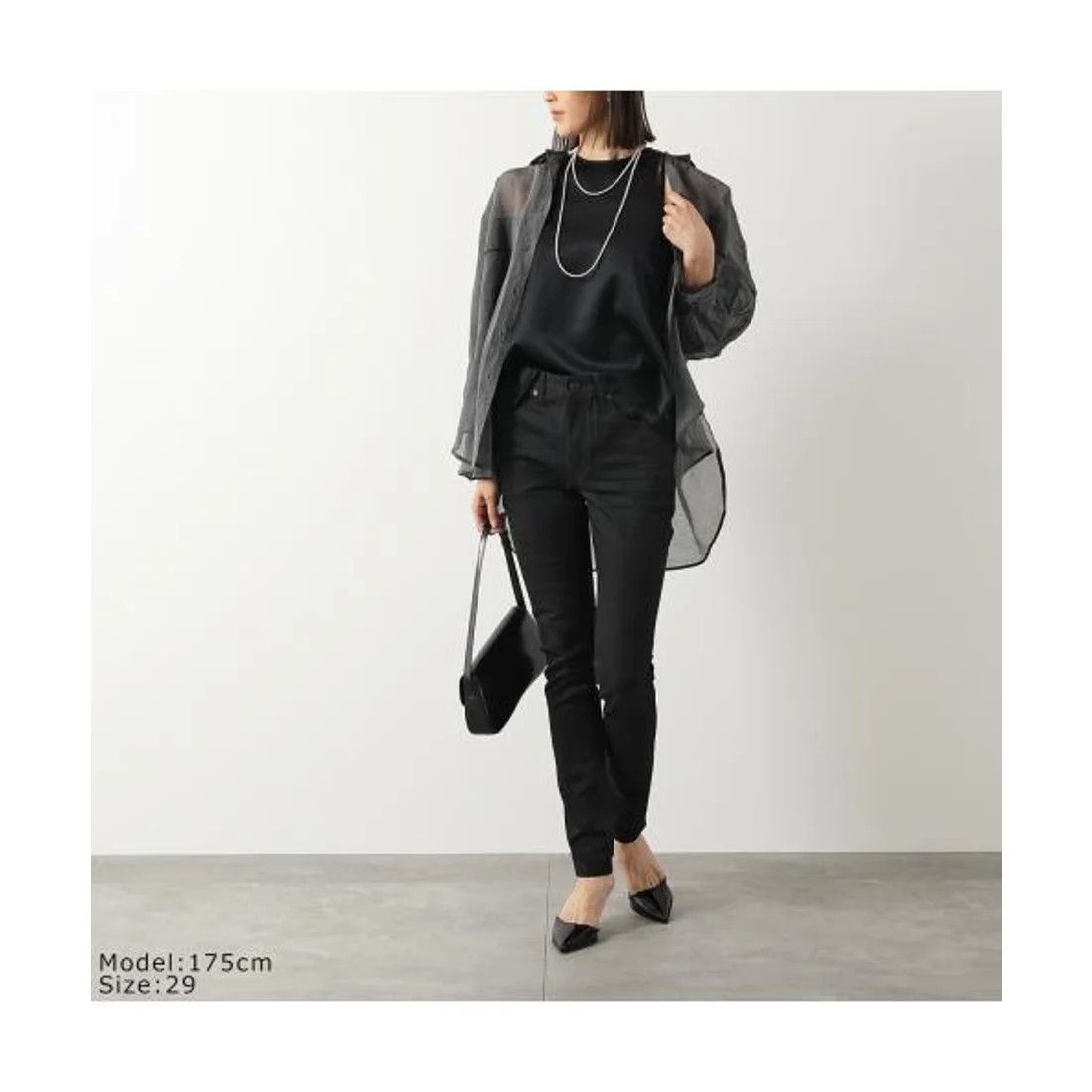 Saint Laurent Paris o1s1wg111124 Skinny fit Denim Jeans in Used Black Size 25" / US 0 / IT 36 - 3 Thumbnail