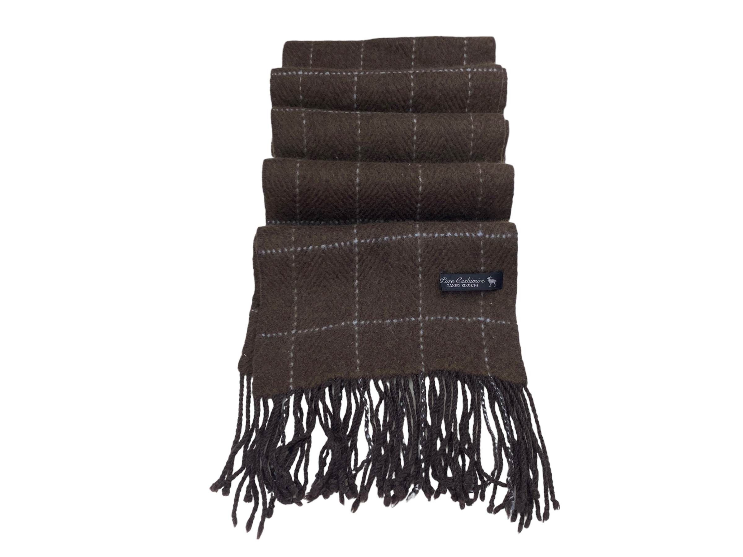 Takeo Kikuchi Vintage Takeo Kikuchi Pure Cashmere Checkered Scarf Luxury Size ONE SIZE - 5 Thumbnail