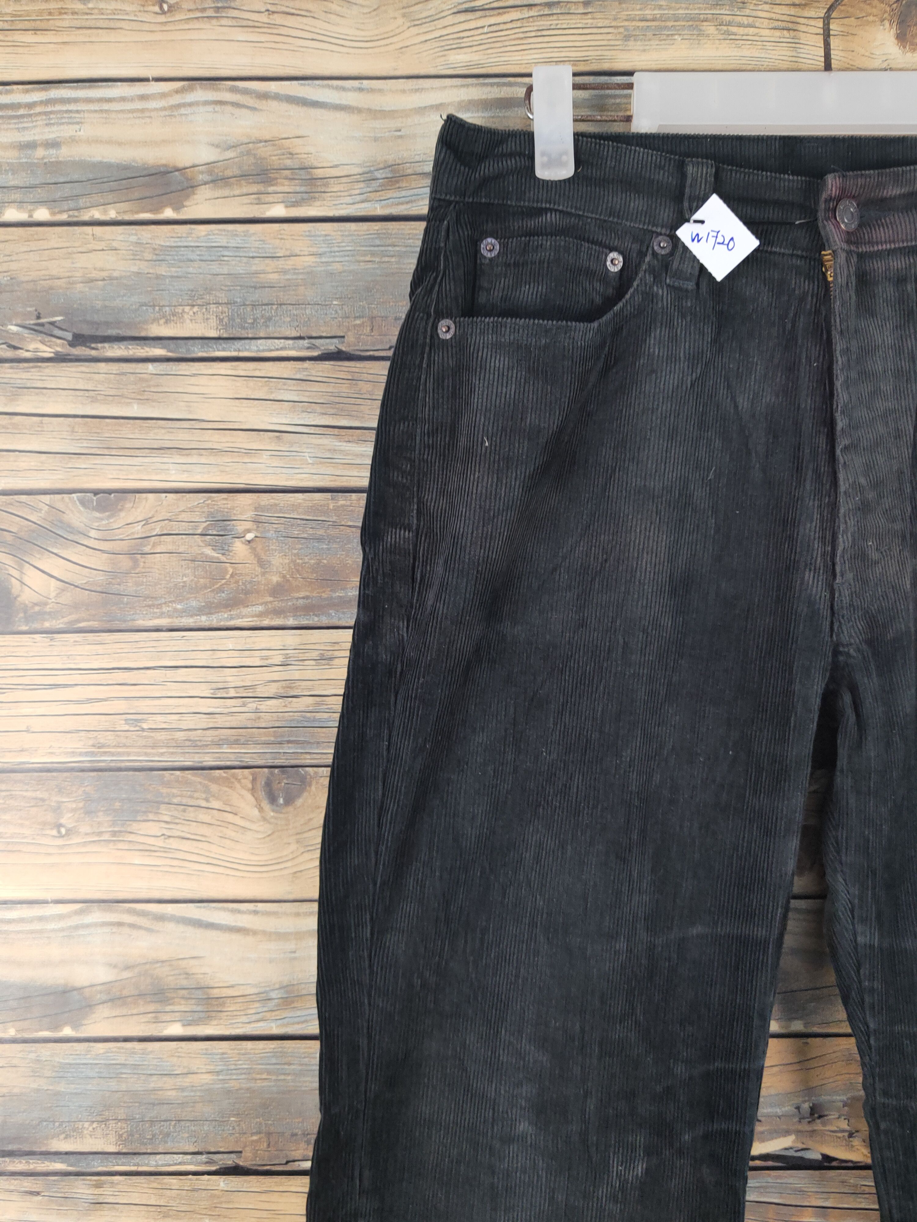 Vintage Bobson Black Faded vintage Corduroy Pants #W1721 Size US 31 - 3 Thumbnail