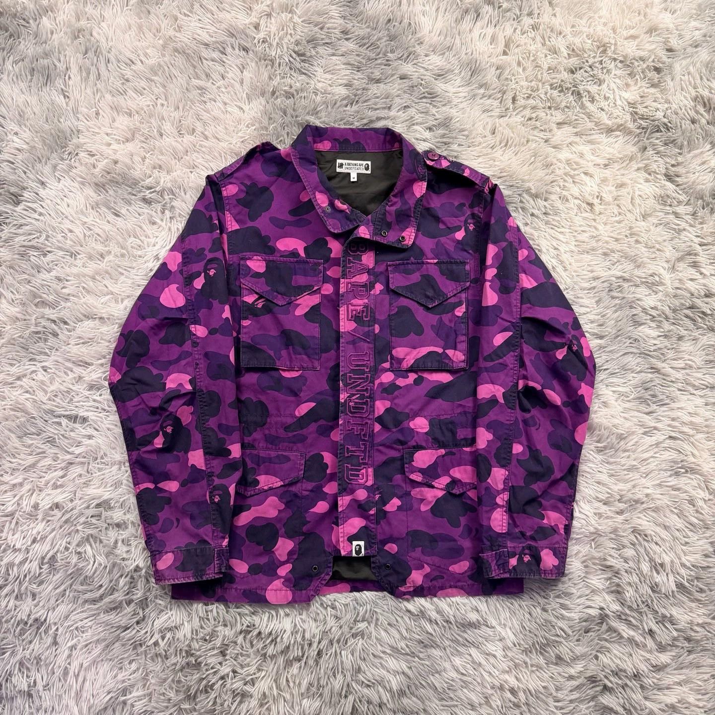 Bape bape x undefeated purple camo work shirt Size US L / EU 52-54 / 3 - 1 Thumbnail