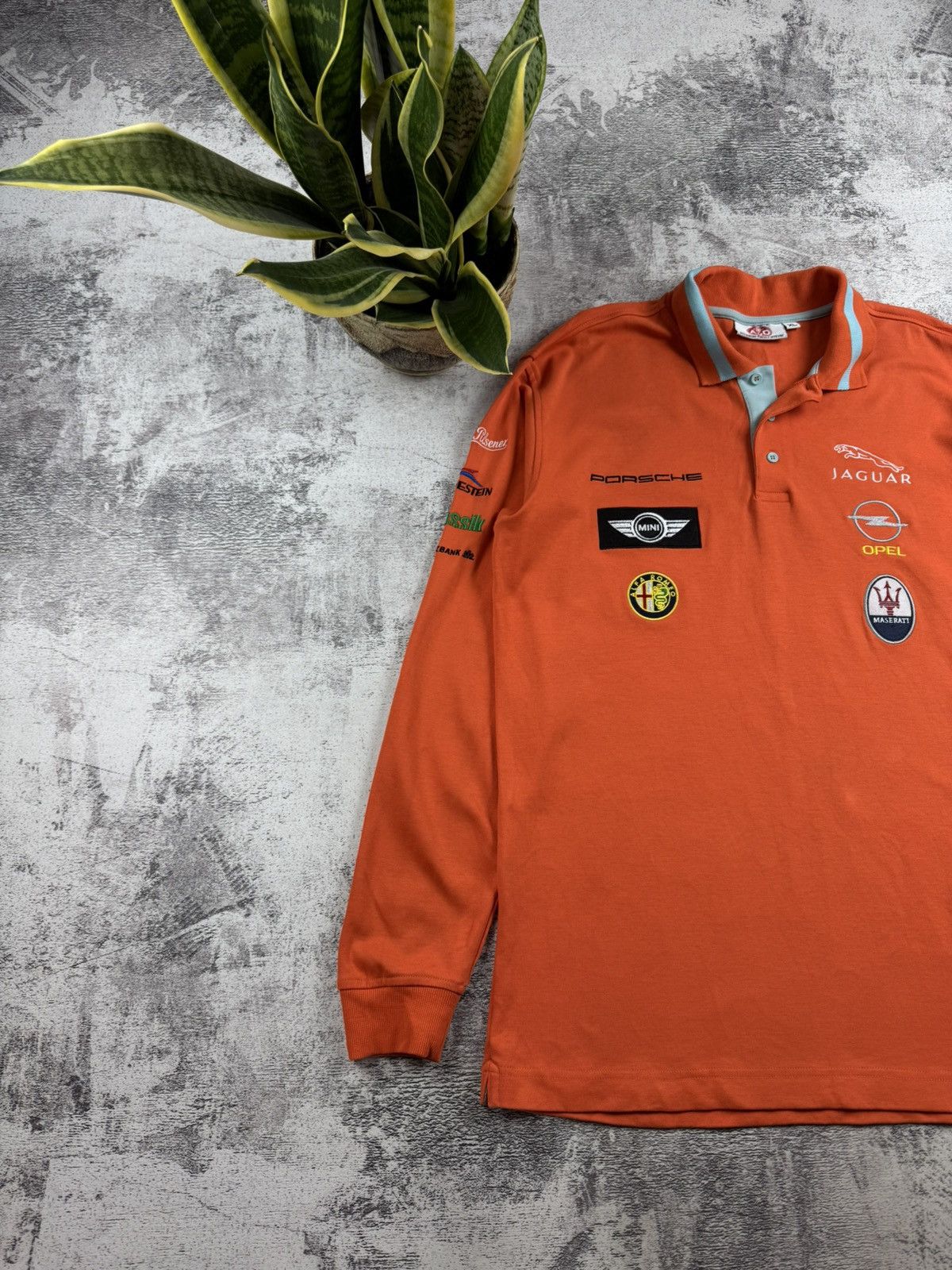 Vintage AVD Porsche Jaguar Maserati 2009 XL Grand Prix Racing T Shirt Long Sleeve Orange Size US XL / EU 56 / 4 - 3 Thumbnail