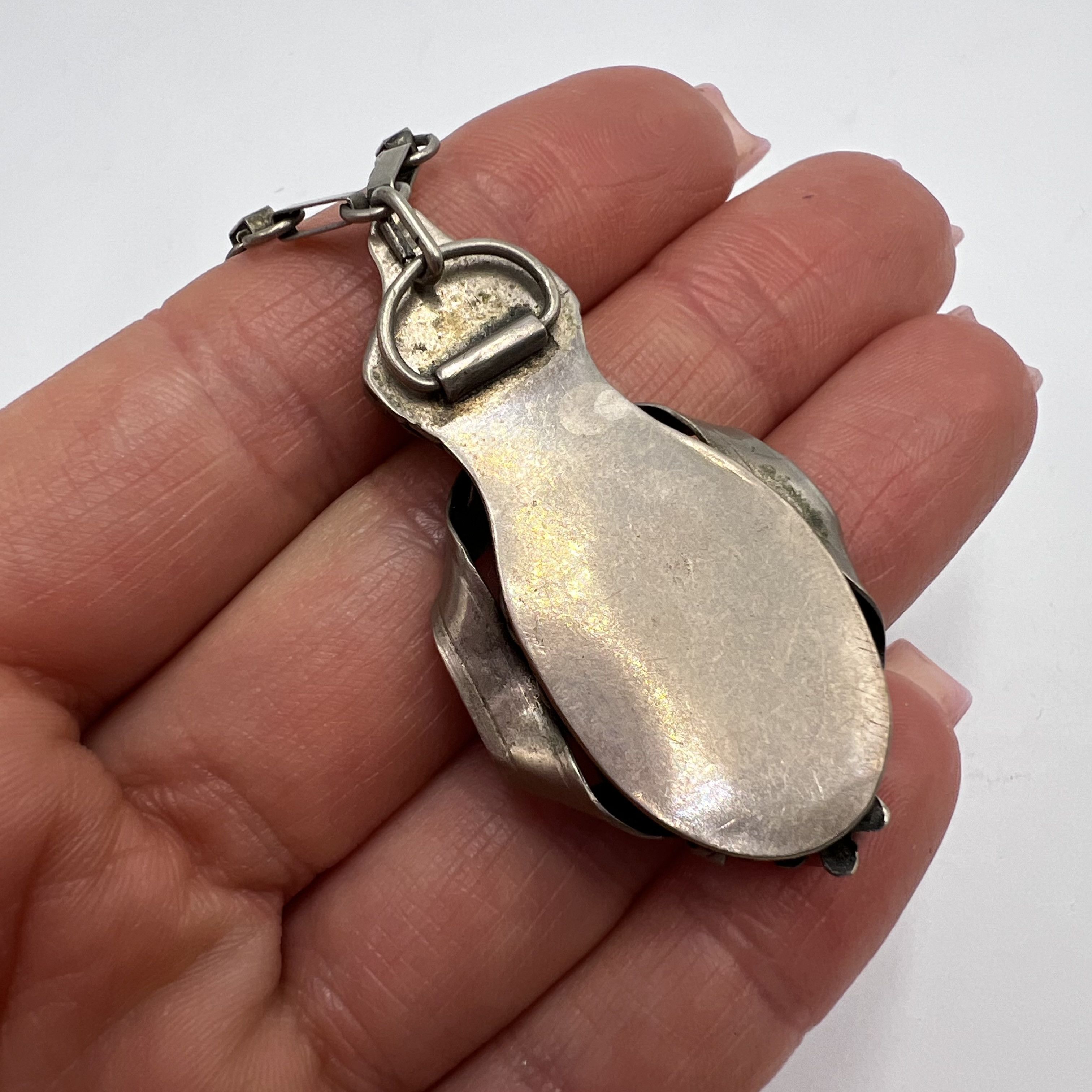Vintage Vintage Italian Silver Madonna Pendant Icon Necklace Size ONE SIZE - 8 Thumbnail