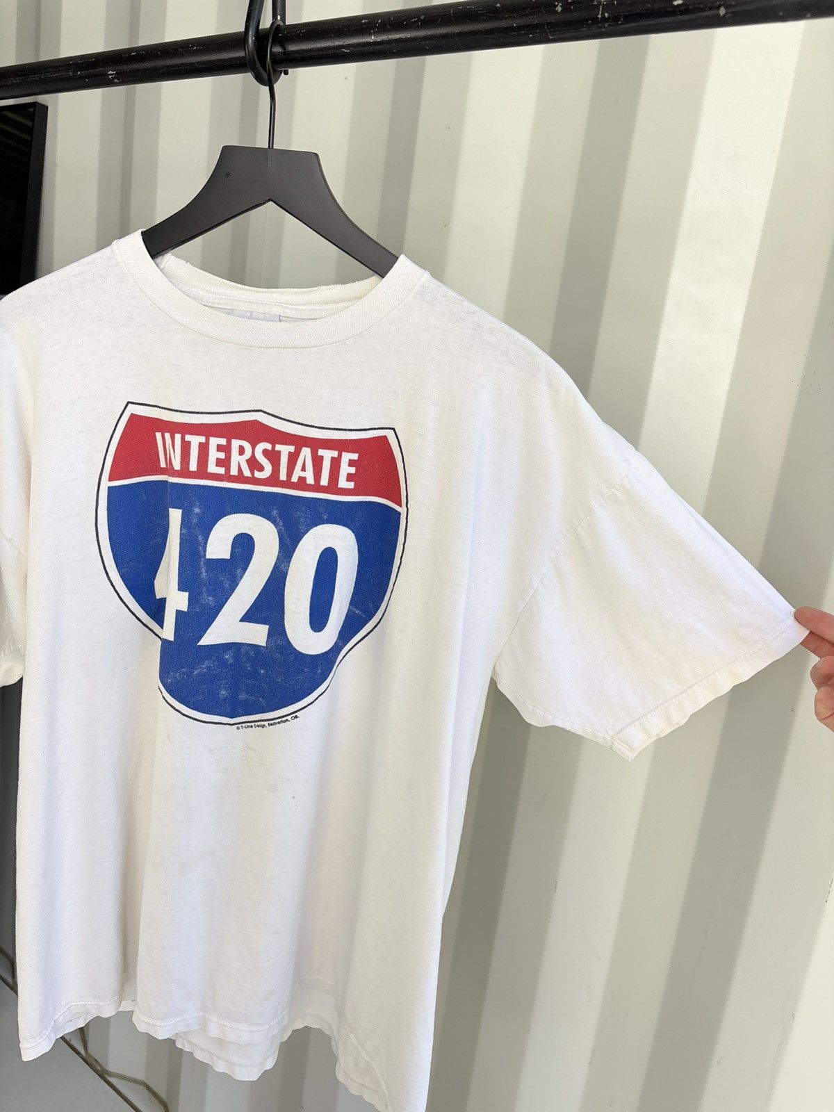 Vintage Thrashed 420 WEED Pot Distressed Faded Shirt Grunge Band Size US XL / EU 56 / 4 - 2 Thumbnail