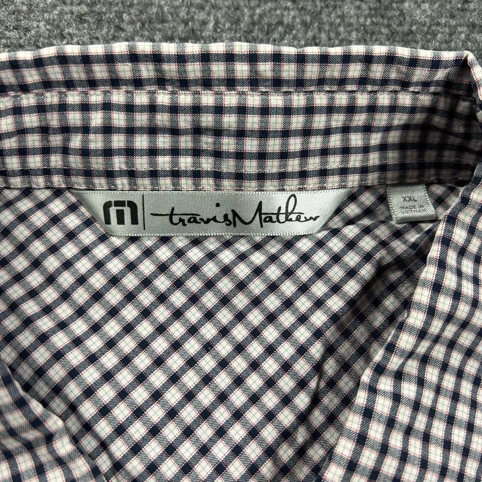 TravisMathew Travis Mathew Shirt Mens XXL Check Button Up Stretch Size US XXL / EU 58 / 5 - 3 Thumbnail