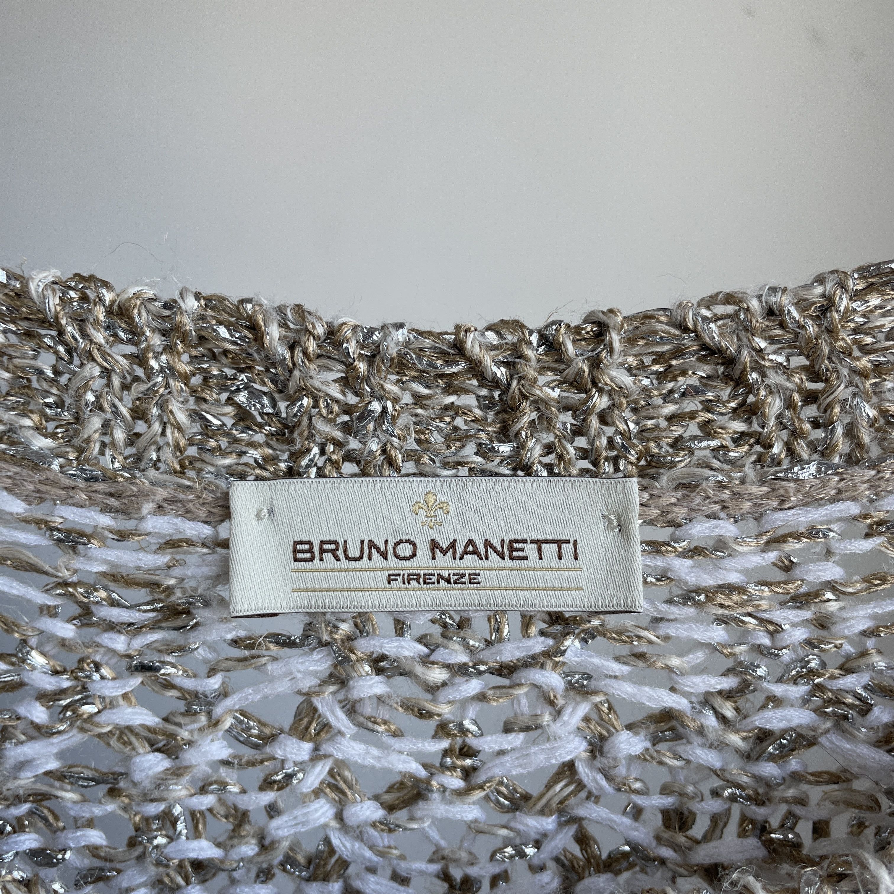 Other Bruno Manetti Mesh Knit Linen Blend Snap Button Cardigan Size L / US 10 / IT 46 - 9 Thumbnail