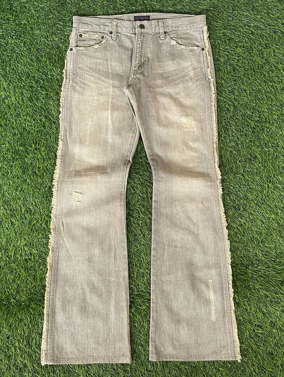 Morgan Homme Vintage’90s🔥MORGAN HOMME🔥Distressed Flared Denim Washed Size US 33 - 2 Thumbnail