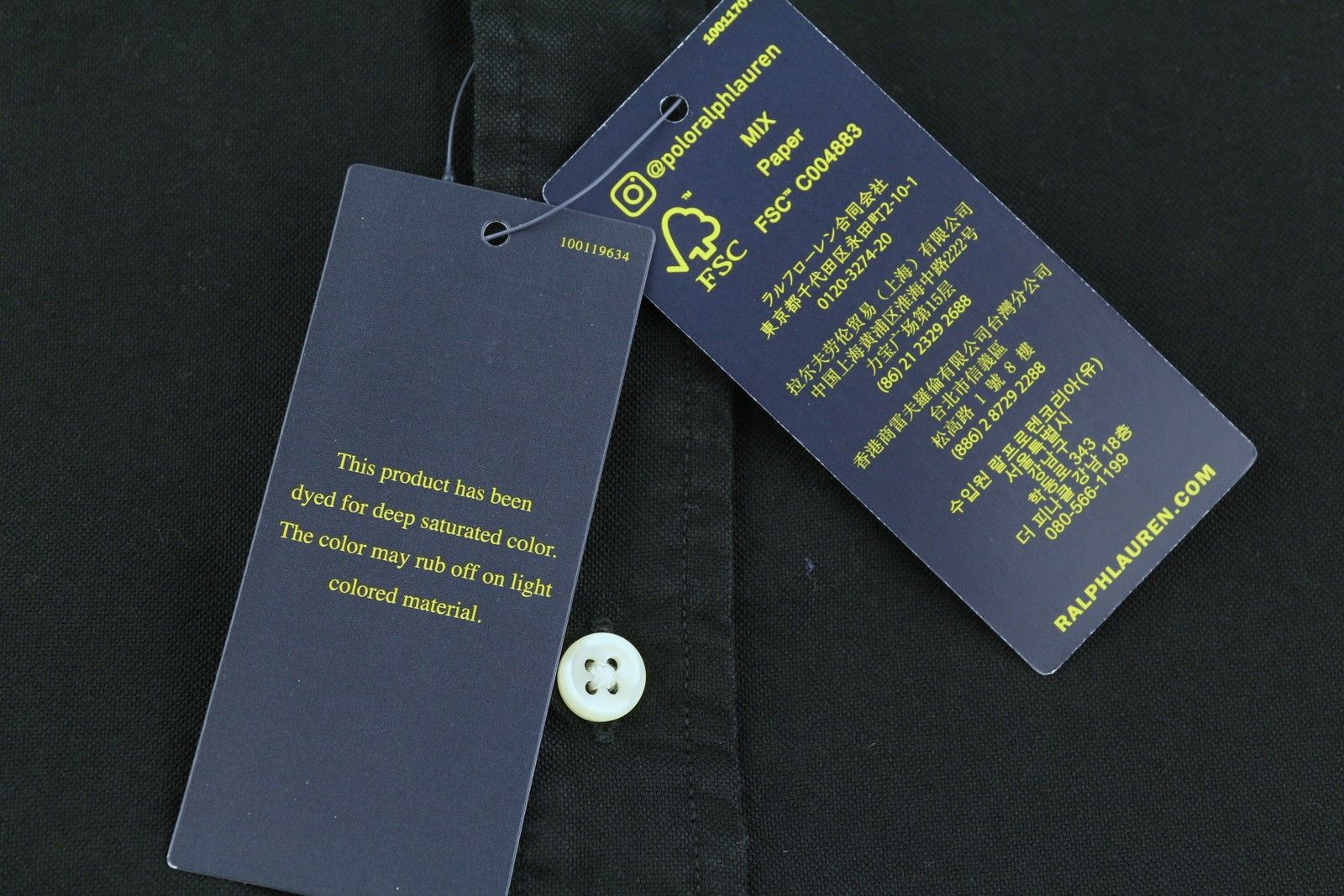 Ralph Lauren CORE REPLEN 2XL Black Button-Down Neck Custom Shirt 87037 Size US XXL / EU 58 / 5 - 8 Thumbnail