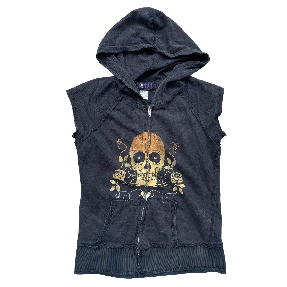 Other Vintage Morbid Threads Skull Zip Up Hoodie Size Small Size S / US 4 / IT 40 - 1 Thumbnail