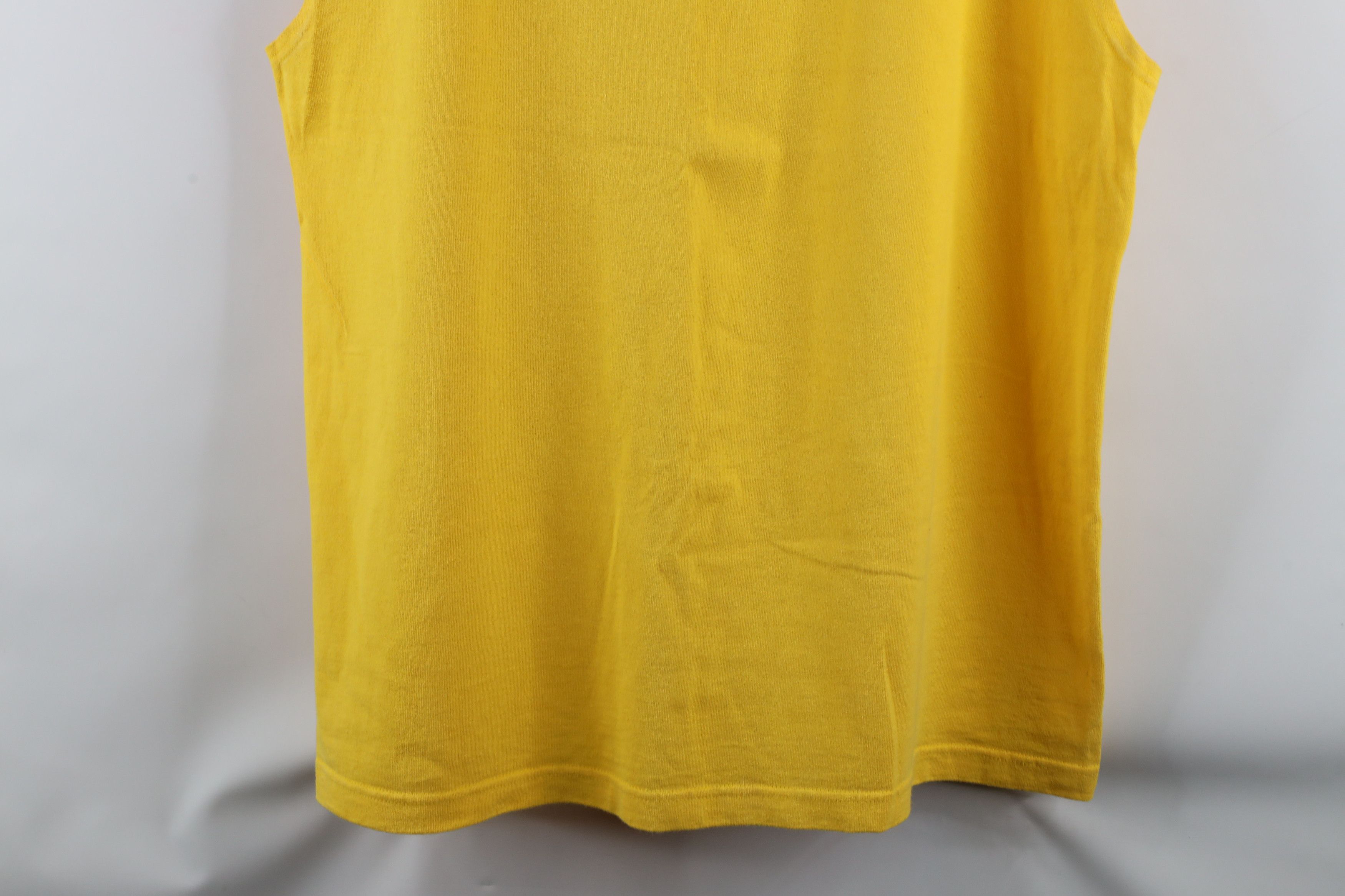 Vintage Vintage 90s Streetwear Sleeveless Muscle T-Shirt Yellow USA Size US XL / EU 56 / 4 - 3 Thumbnail