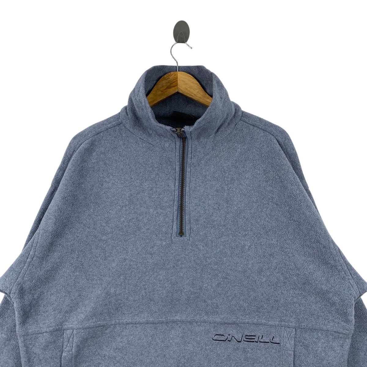 O'Neill × Vintage Vintage ONEILL Surfing Hawaiian FleeceHalf Zipper Sweatshirt Size US L / EU 52-54 / 3 - 3 Thumbnail