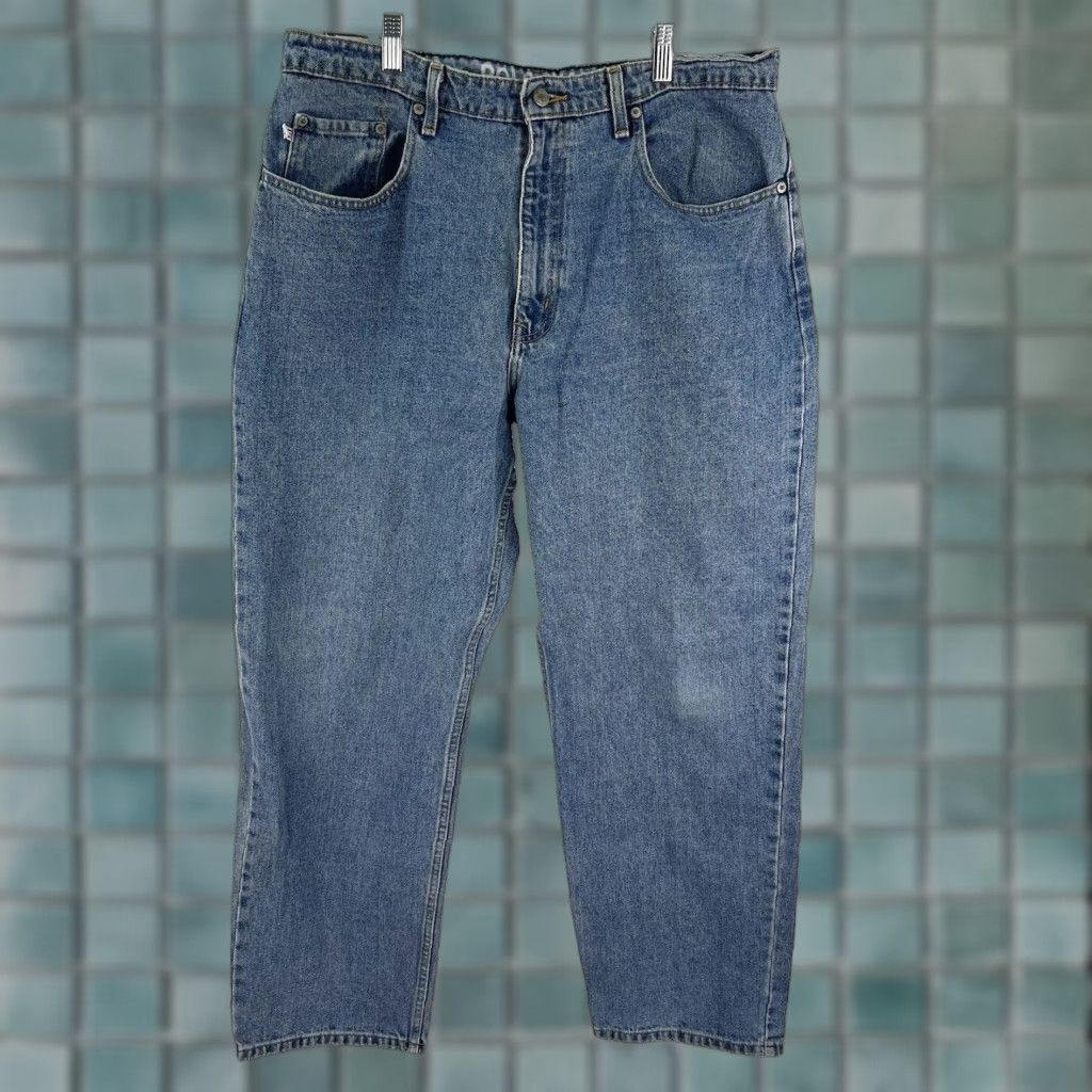 Ralph Lauren VINTAGE Ralph Lauren Polo Jeans Men's 36x30 Denim Straight Fit Blue 90s Logo Cotton Size US M / EU 48-50 / 2 - 1 Thumbnail