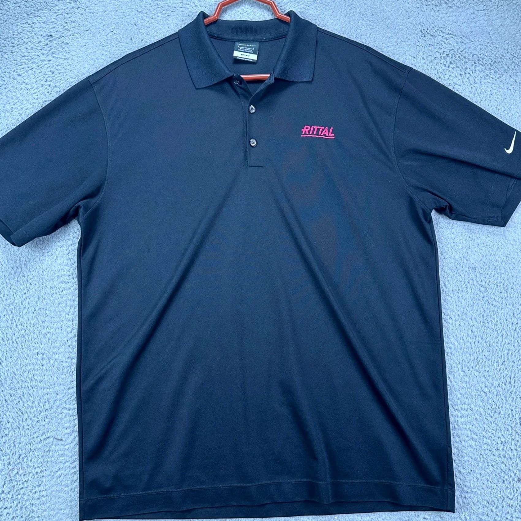 Nike VINTAGE? No. Nike Dri-Fit Polo Shirt Golf Mens Large Black Short Sleeve Rugby Performance Size US L / EU 52-54 / 3 - 3 Thumbnail