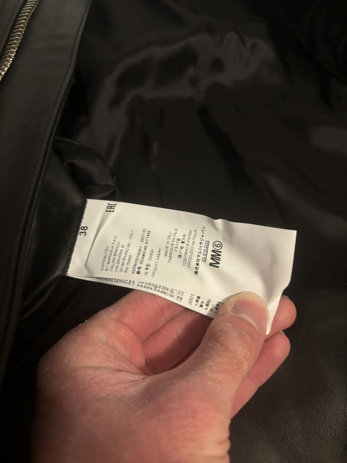 Maison Margiela Maison Margiela MM6 5 Zip Leather Jacket Black Size US XXS / EU 40 - 7 Thumbnail