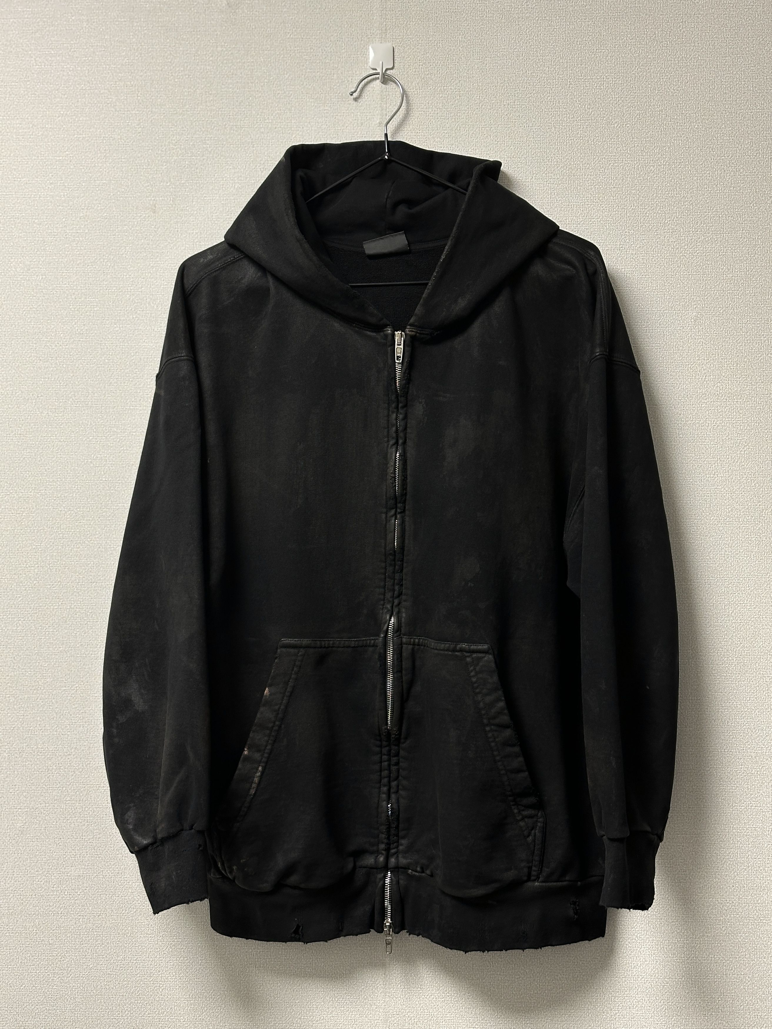 Balenciaga Balenciaga "Mud Show" Distressed Zip-Up Hoodie Size US XS / EU 42 / 0 - 1 Thumbnail