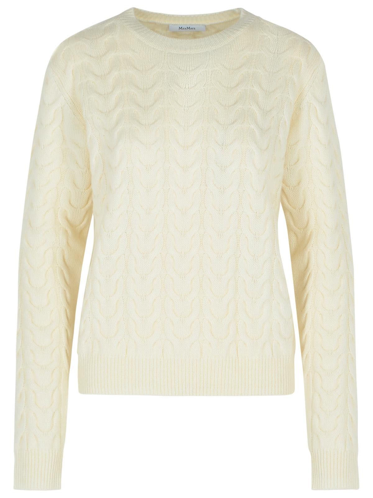 Max Mara MAX MARA White Cashmere Sweater Size M / US 6-8 / IT 42-44 - 1 Thumbnail