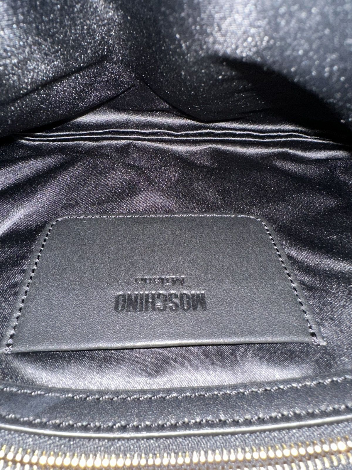 Moschino Moschino Black Quilted Wristlet with Gold Logo Size ONE SIZE - 6 Thumbnail