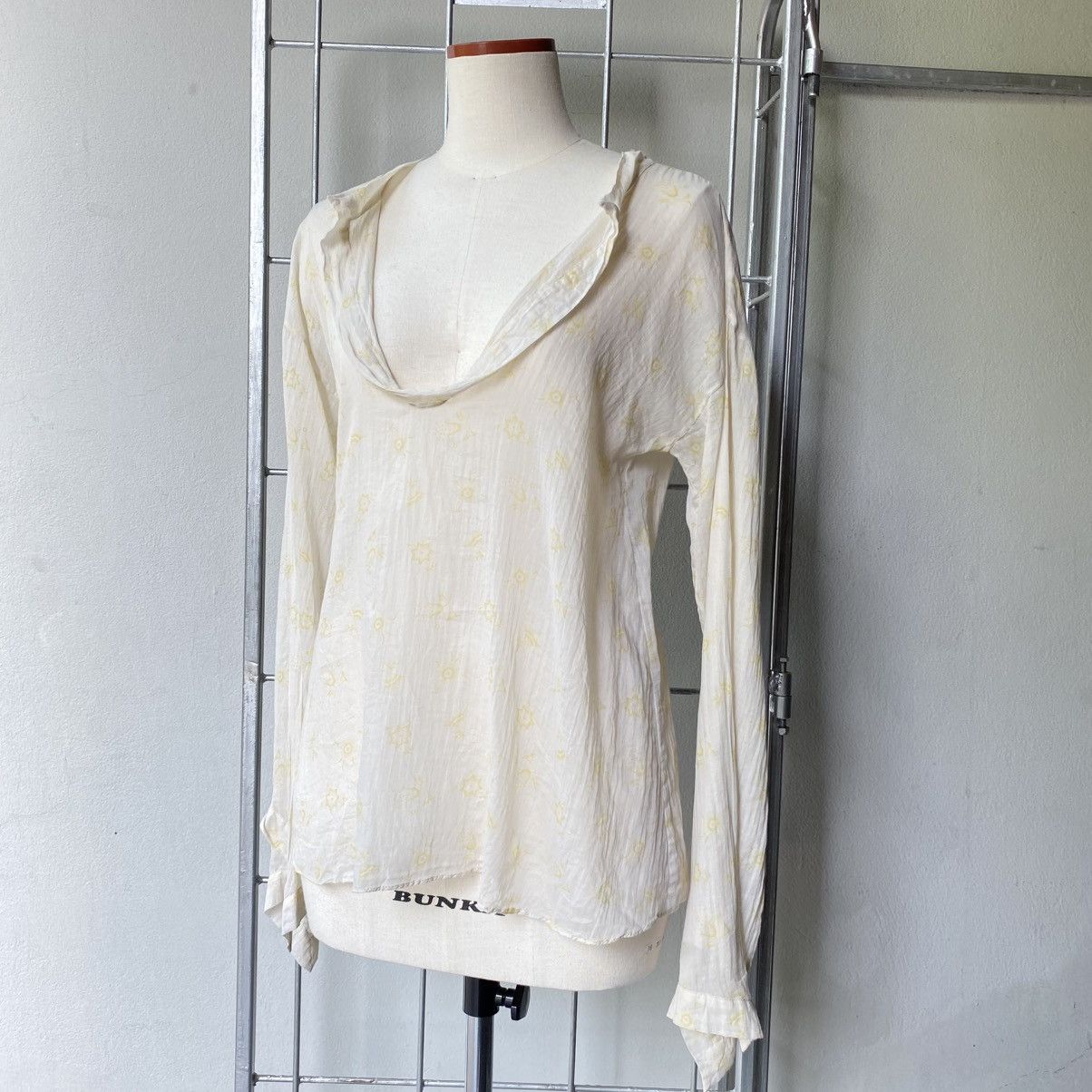 Marni M A R N I Light Yellow Flower Print Blouse Size M / US 6-8 / IT 42-44 - 17 Thumbnail