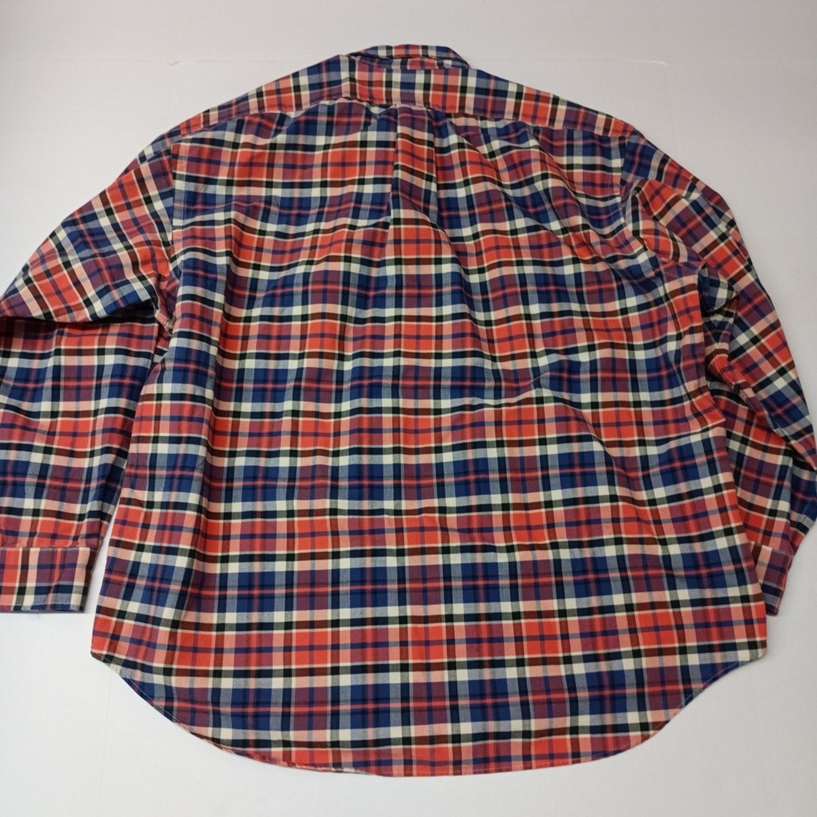 Ralph Lauren Ralph Lauren Men's Big Shirt Size L Blue Orange Plaid Cotton Size US L / EU 52-54 / 3 - 7 Thumbnail