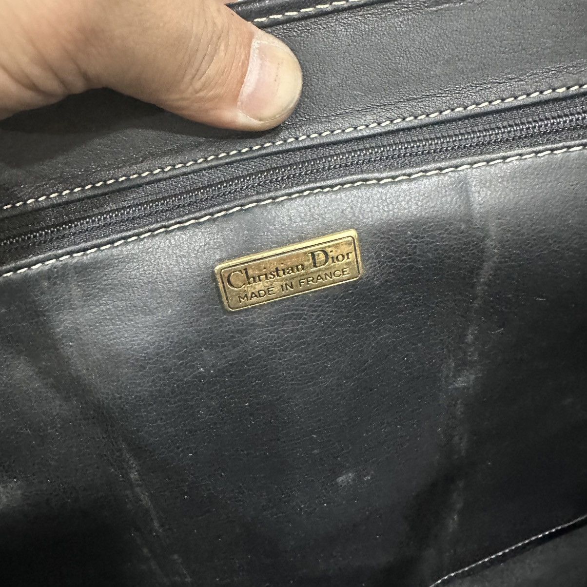 Christian Dior Monsieur ‼️YES‼️VINTAGE CHRISTIAN DIOR CD LOGO LEATHER DOCUMENT TOTEBAG Size ONE SIZE - 11 Thumbnail