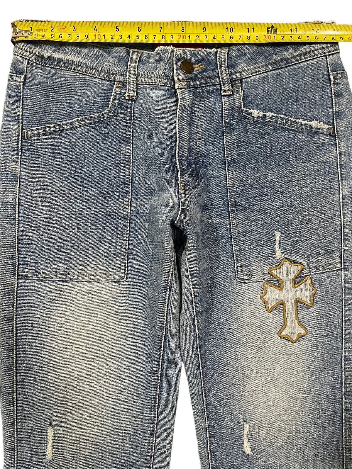 semanticdesign Vintage Japanese Cross Patch Style Chrome Hearts Inspired Size US 29 - 9 Thumbnail