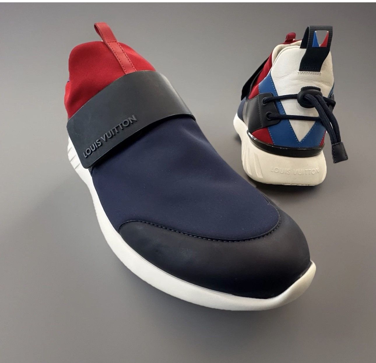 Louis Vuitton Louis Vuitton America’s Cup ‘17 Sneaker Navy Red White US 13 Size US 12 / EU 45 - 1 Thumbnail