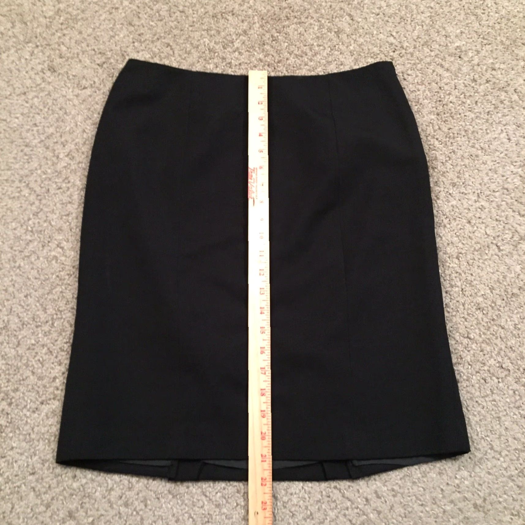 Evan Picone Evan Picone Skirt Size 6 Knee Length Lined Slit Black Pencil Size 28" / US 6 / IT 42 - 4 Thumbnail