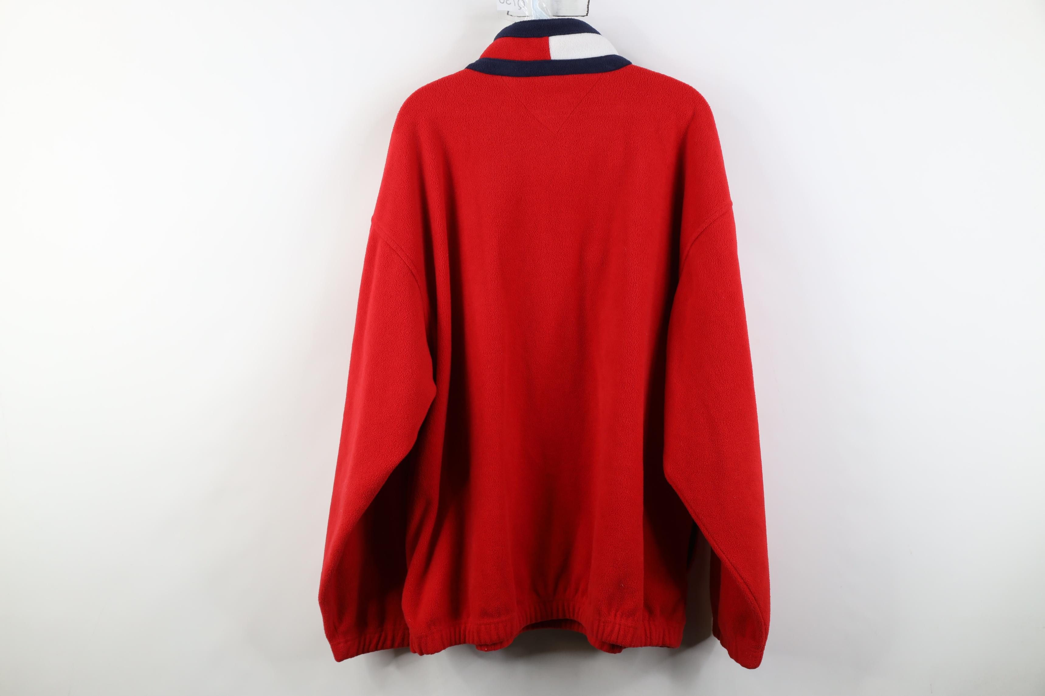 Tommy Hilfiger Vintage 90s Tommy Hilfiger 1/4 Zip Fleece Pullover Sweater Size US XL / EU 56 / 4 - 14 Thumbnail